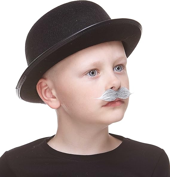 Mustaches for Kids Gray and White