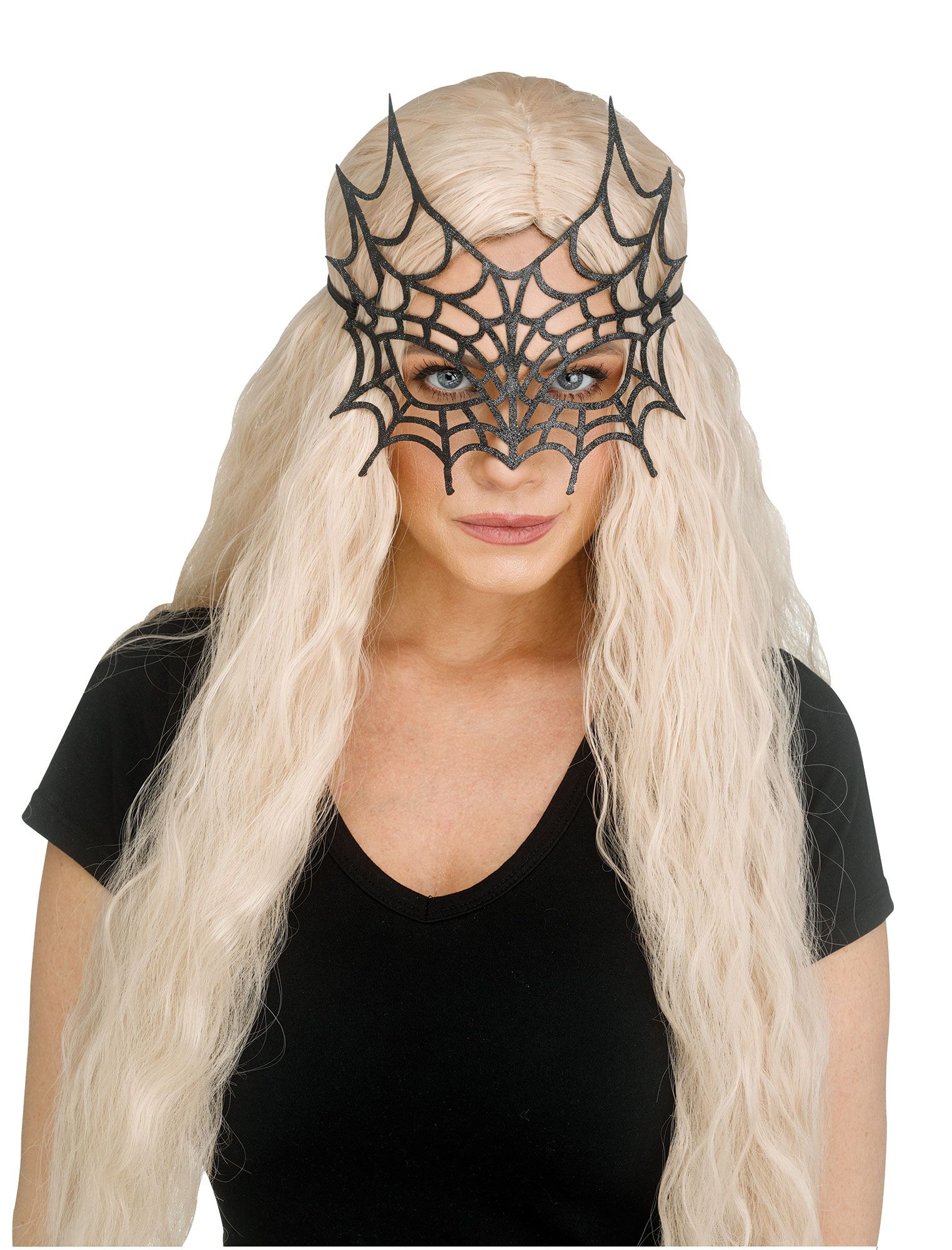 Gothic Sparkle Web Eye Mask
