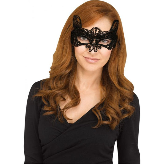 Gothic Lace Mask CAT BLACK