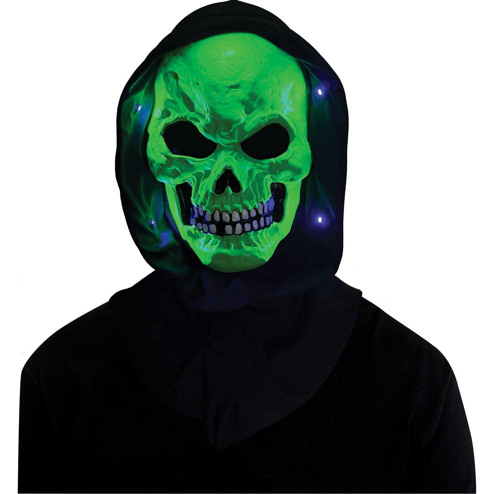 Black Light Horror Mask Skull Green