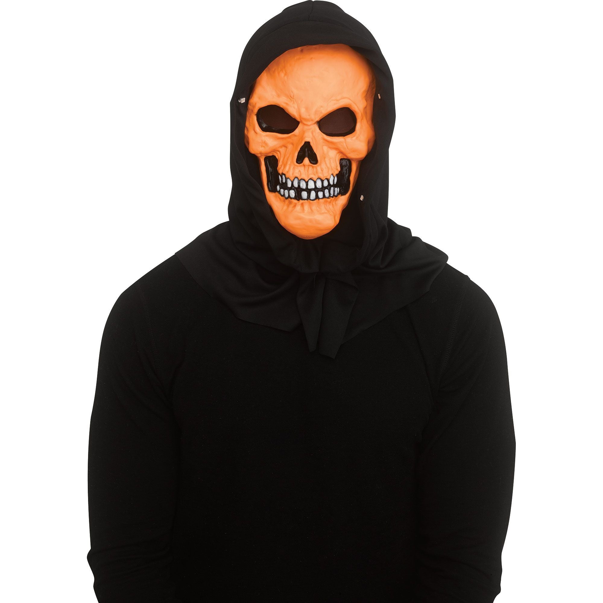 Black Light Horror Mask Skull Orange