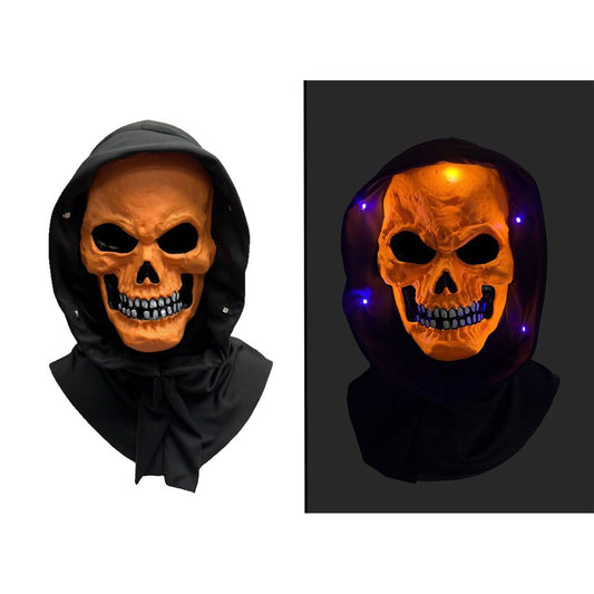 Black Light Horror Mask Skull Orange