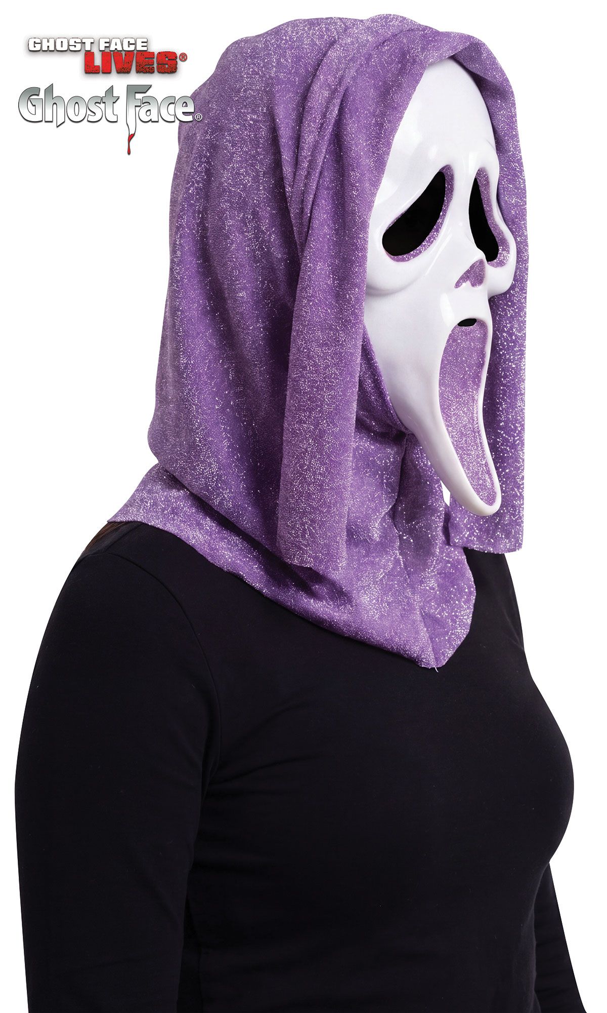 Mascarilla Glitter de Ghost Face® Morado / Lavanda