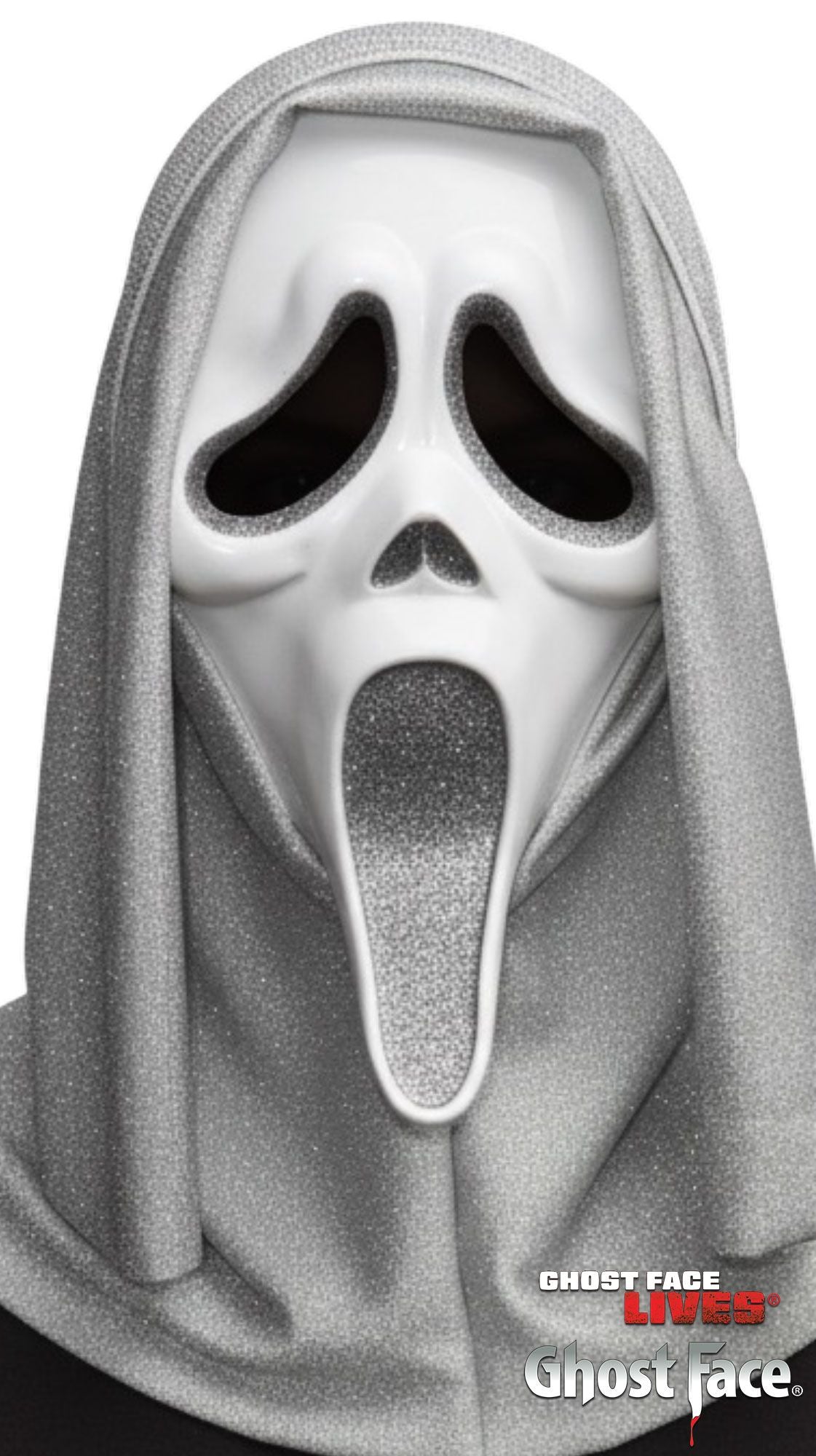 Ghost Face® Glitter Mask Silver