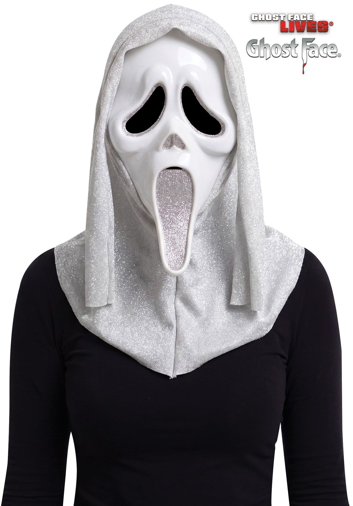 Ghost Face® Glitter Mask Silver