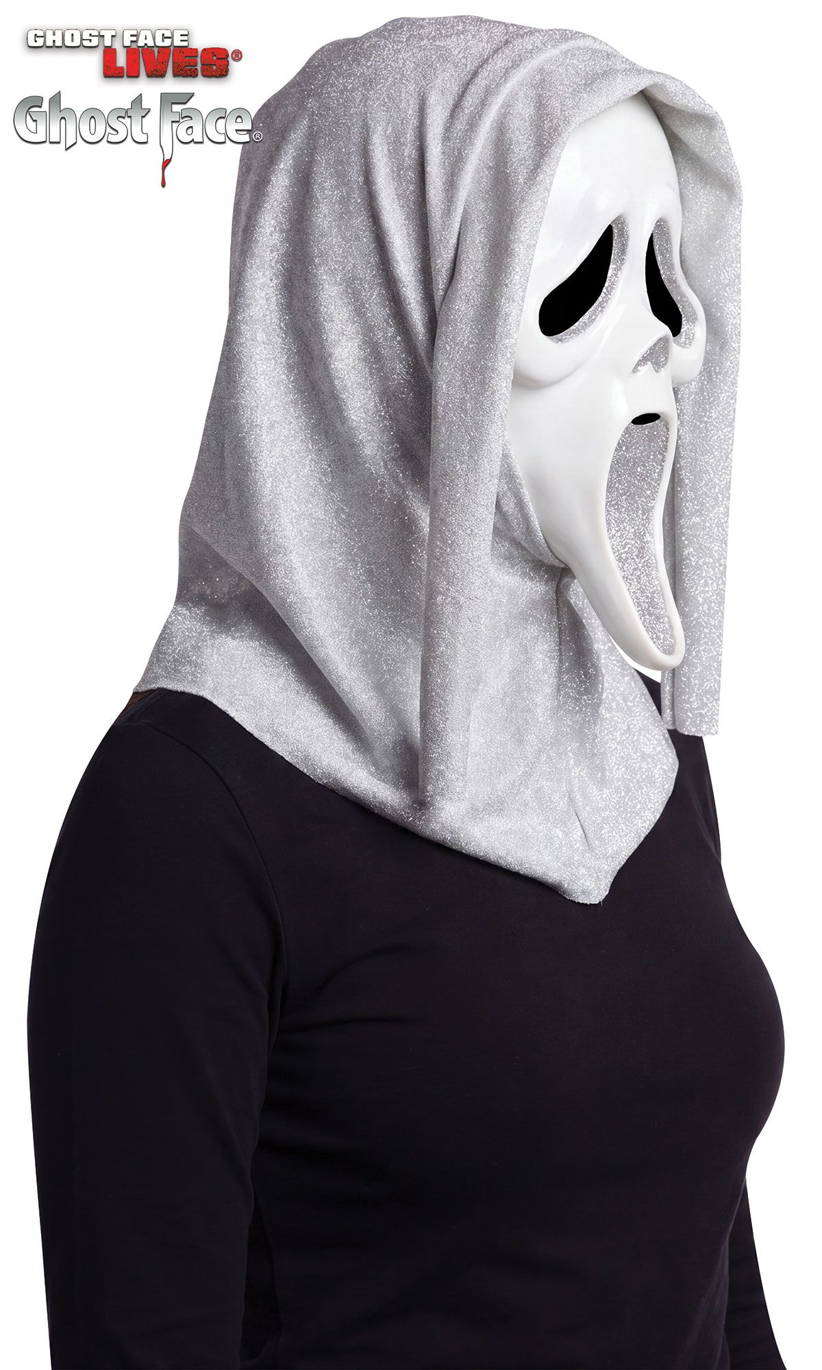 Ghost Face® Glitter Mask Silver