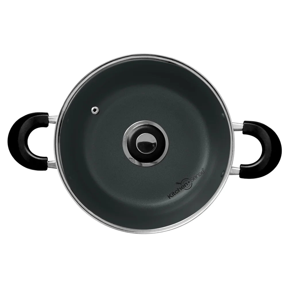 8Qt Non-Stick Sauce Pot w/ Glass Lid