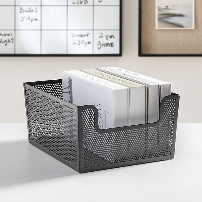 12 x 10 x 6  Frame Dip Front Basket Matte Black