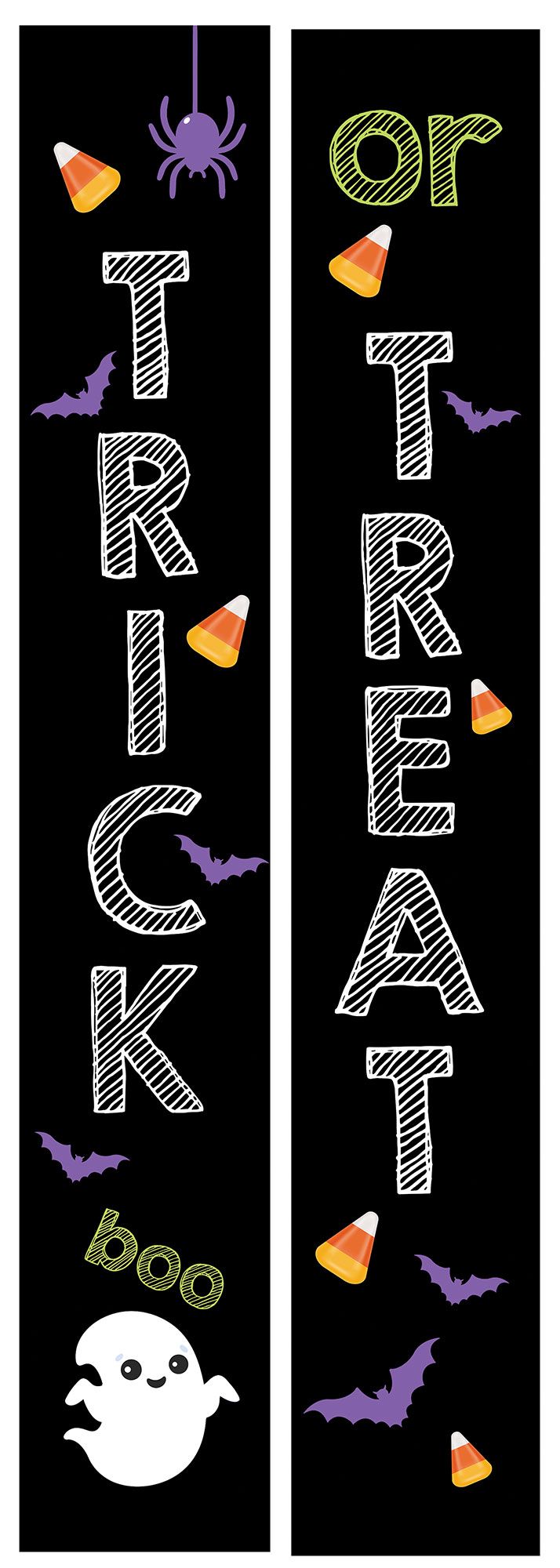 Halloween Home Door Banner  Trick / or Treat