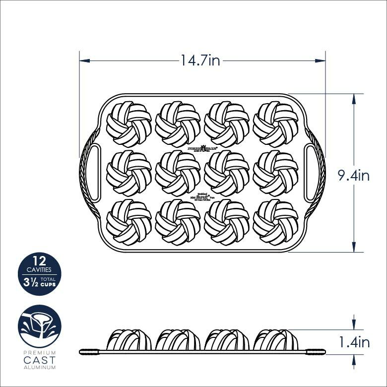 Braided Mini Bundt Pan