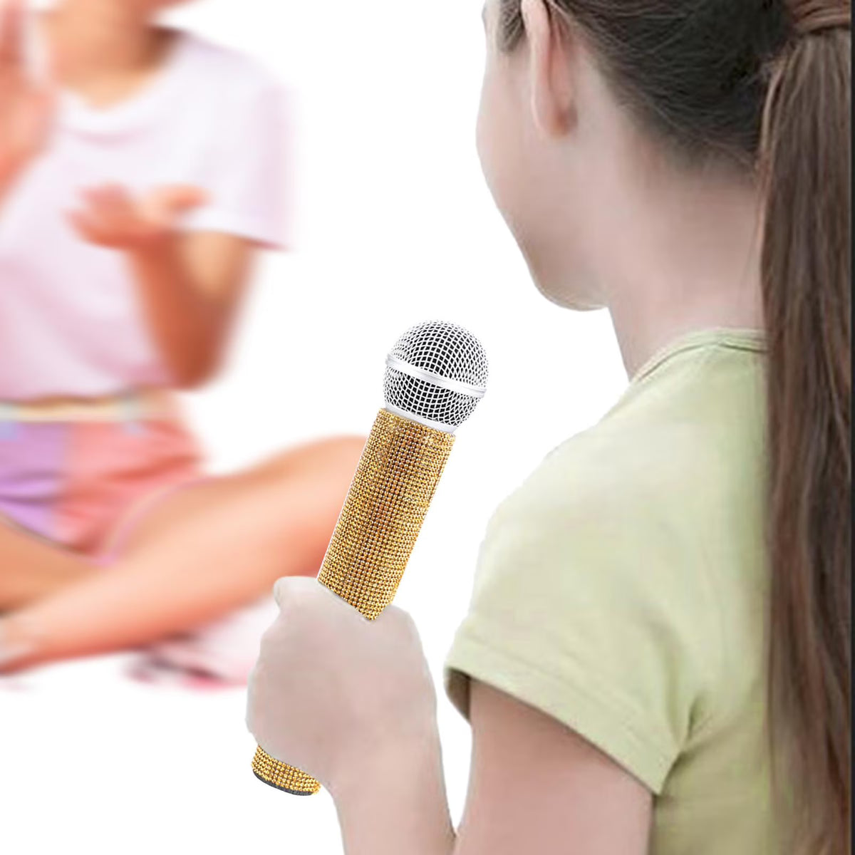 Microphone Rhinestone 9in Party / Costume Age 8+ Gold