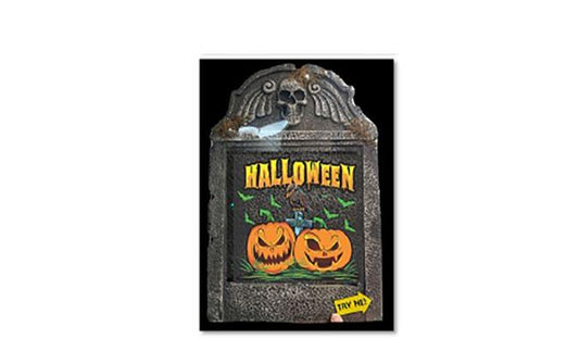21" Light Up Black Light Responsive Tombstone Halloween Pumpkins