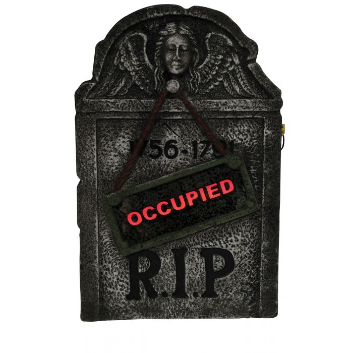 22" Fade In/Out Cemetery Tombstone Red