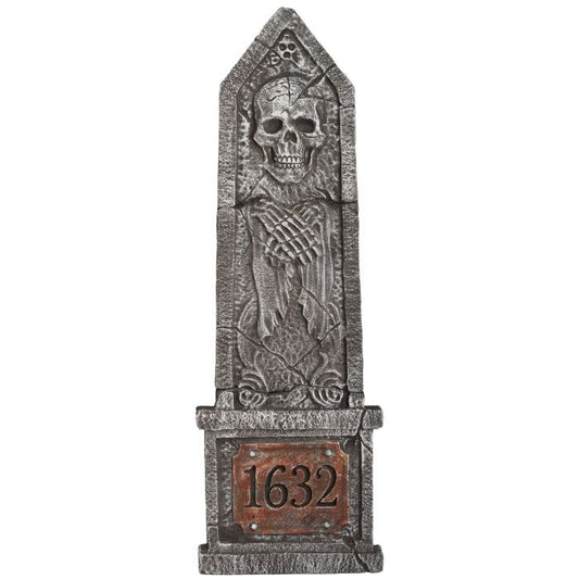 5 Foot Tombstone Bone Skull & Hands