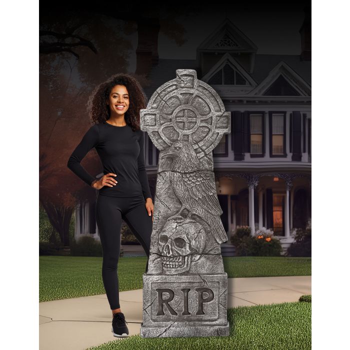 5 Foot Tombstone Cross/ RIP