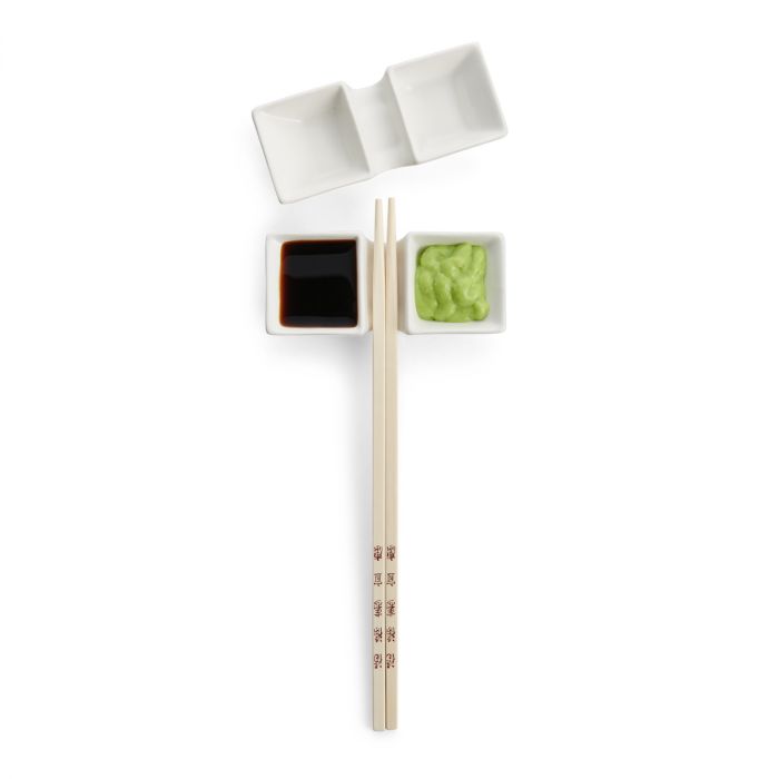 Sauce Dishes with Chopstick Rest, Set of 2