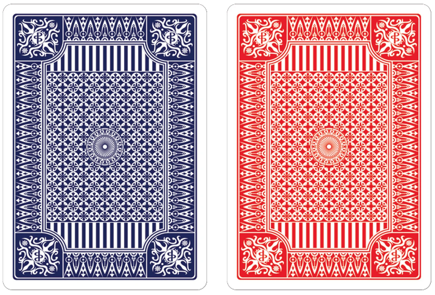 Blue & Red Premium Plastic Playing Cards (Standard Size)