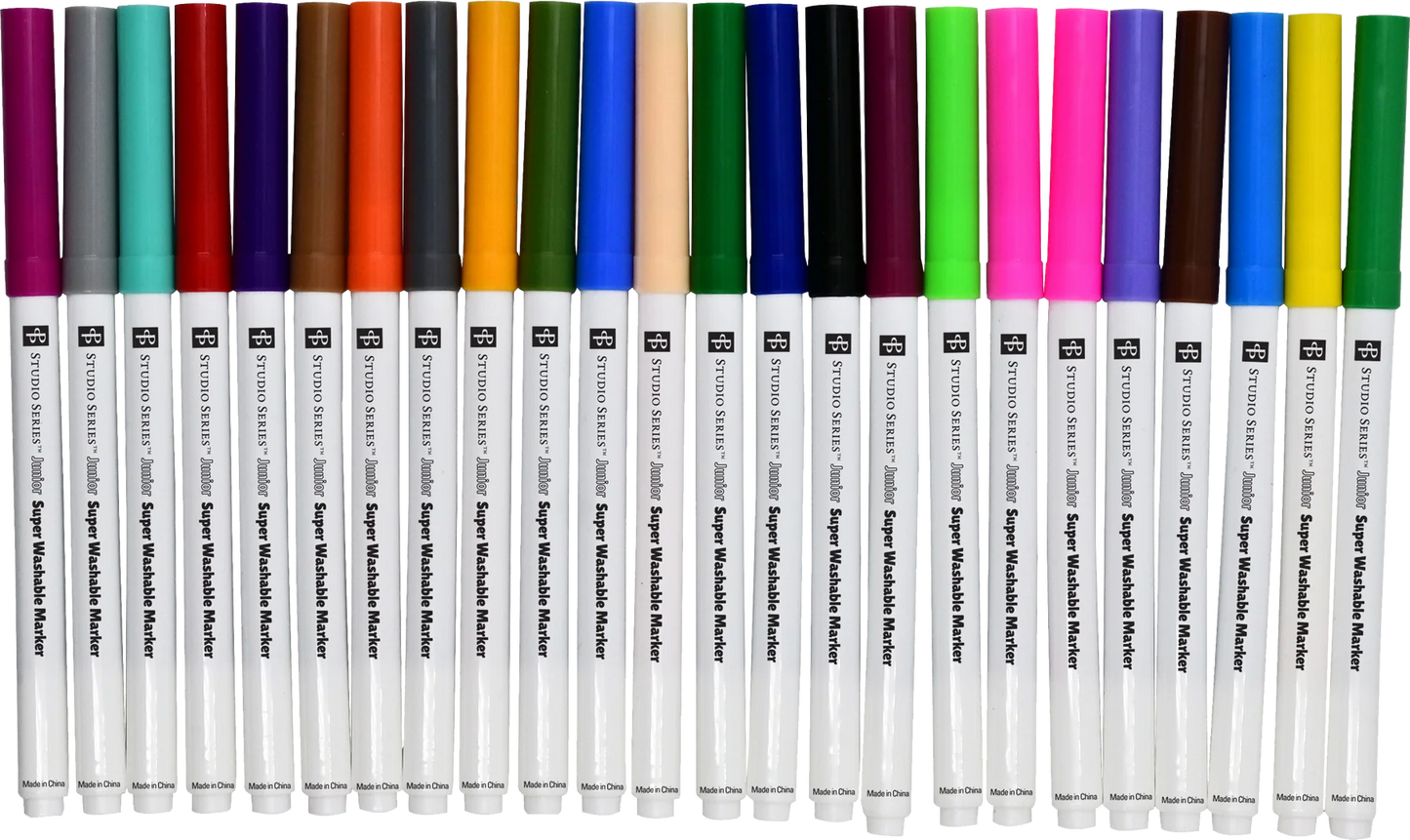 Super Washable Markers (Set of 24 Colors)