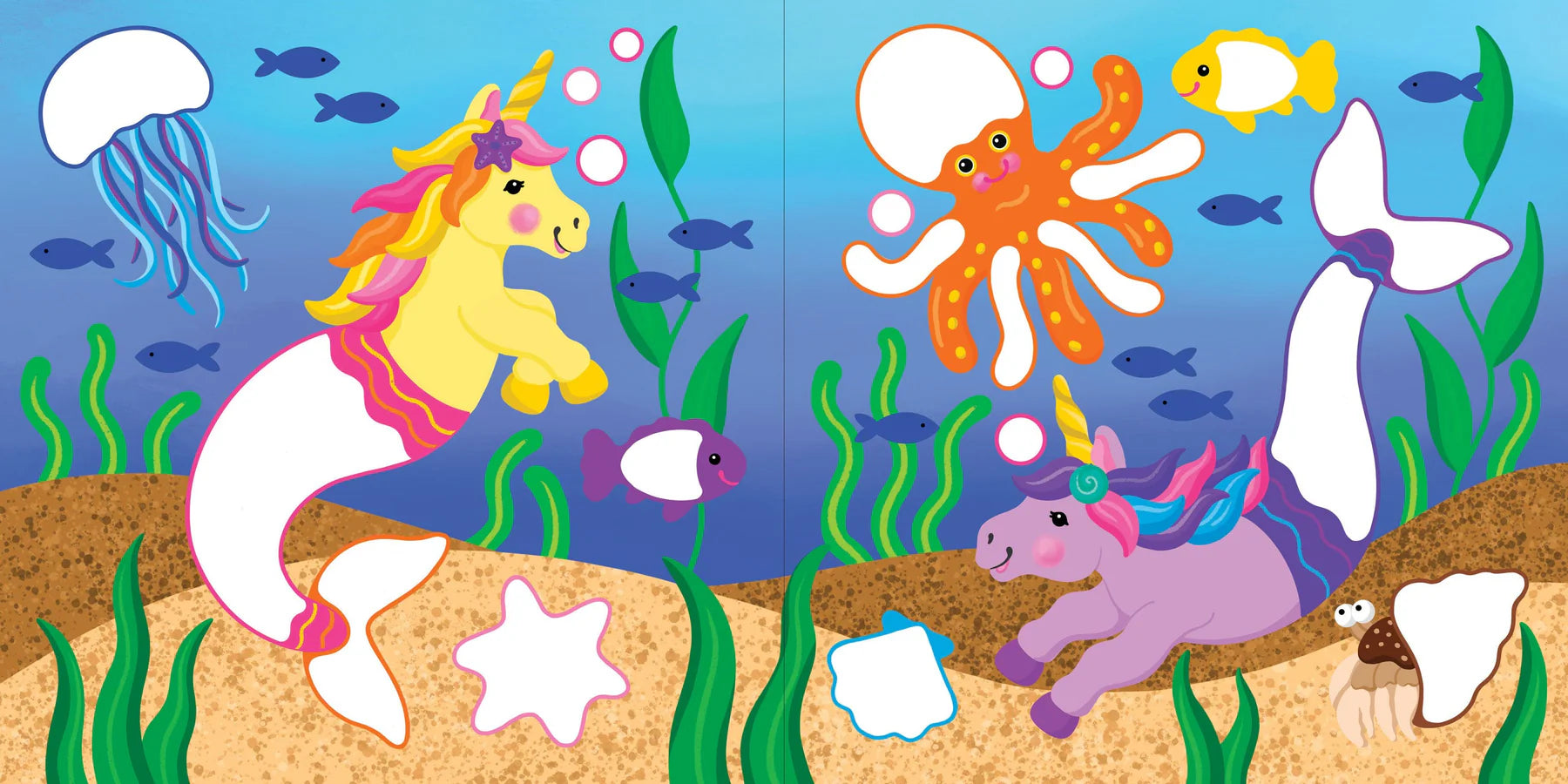 Color-By-Dots Sticker Book -- Unicorns