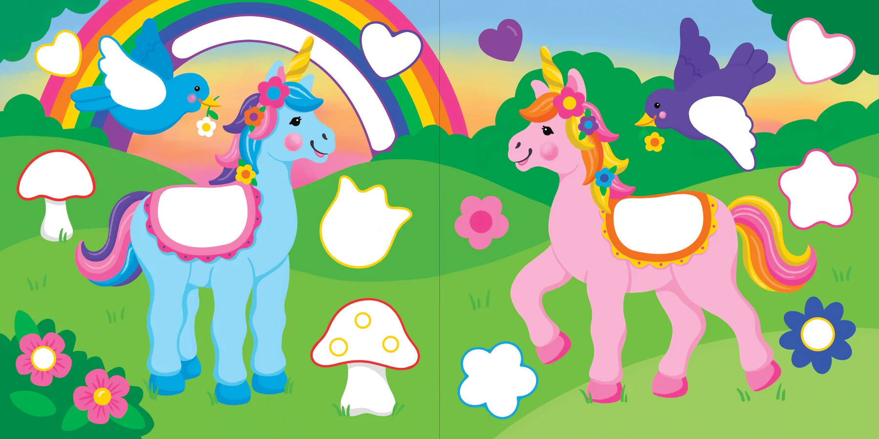 Color-By-Dots Sticker Book -- Unicorns