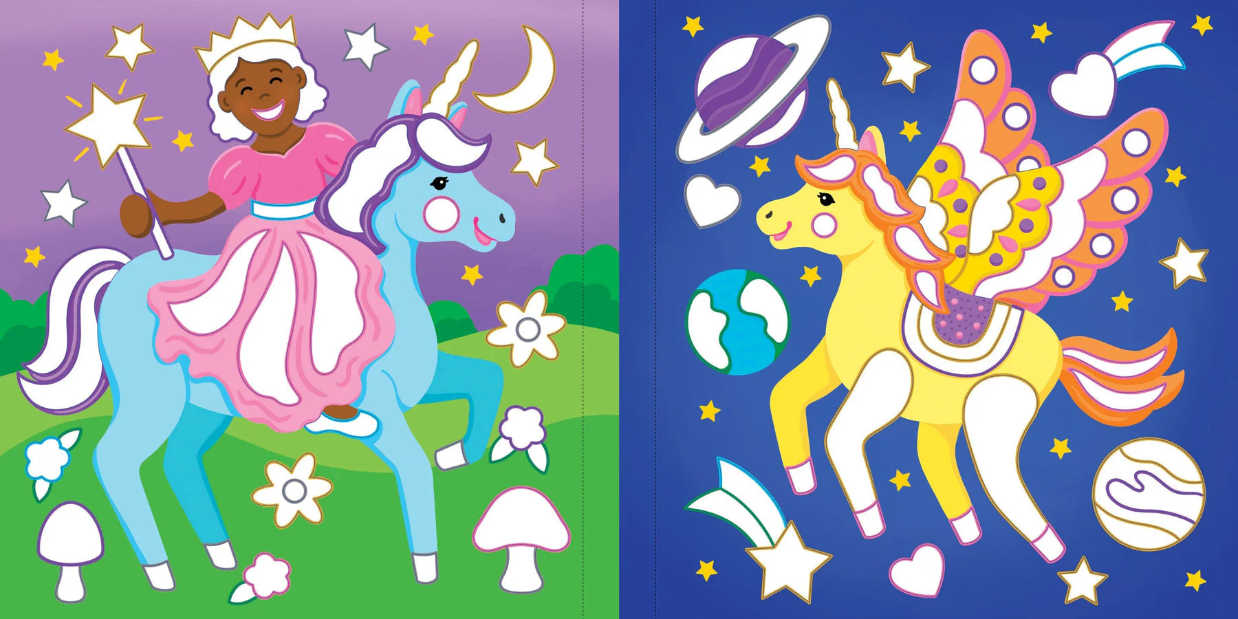 Color-By-Foil Sticker Book - Unicorns