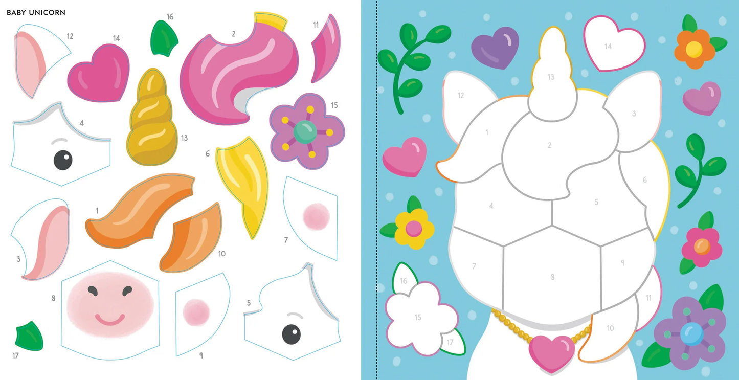 My First Color-by-Sticker Book -- Baby Unicorn Sparkles