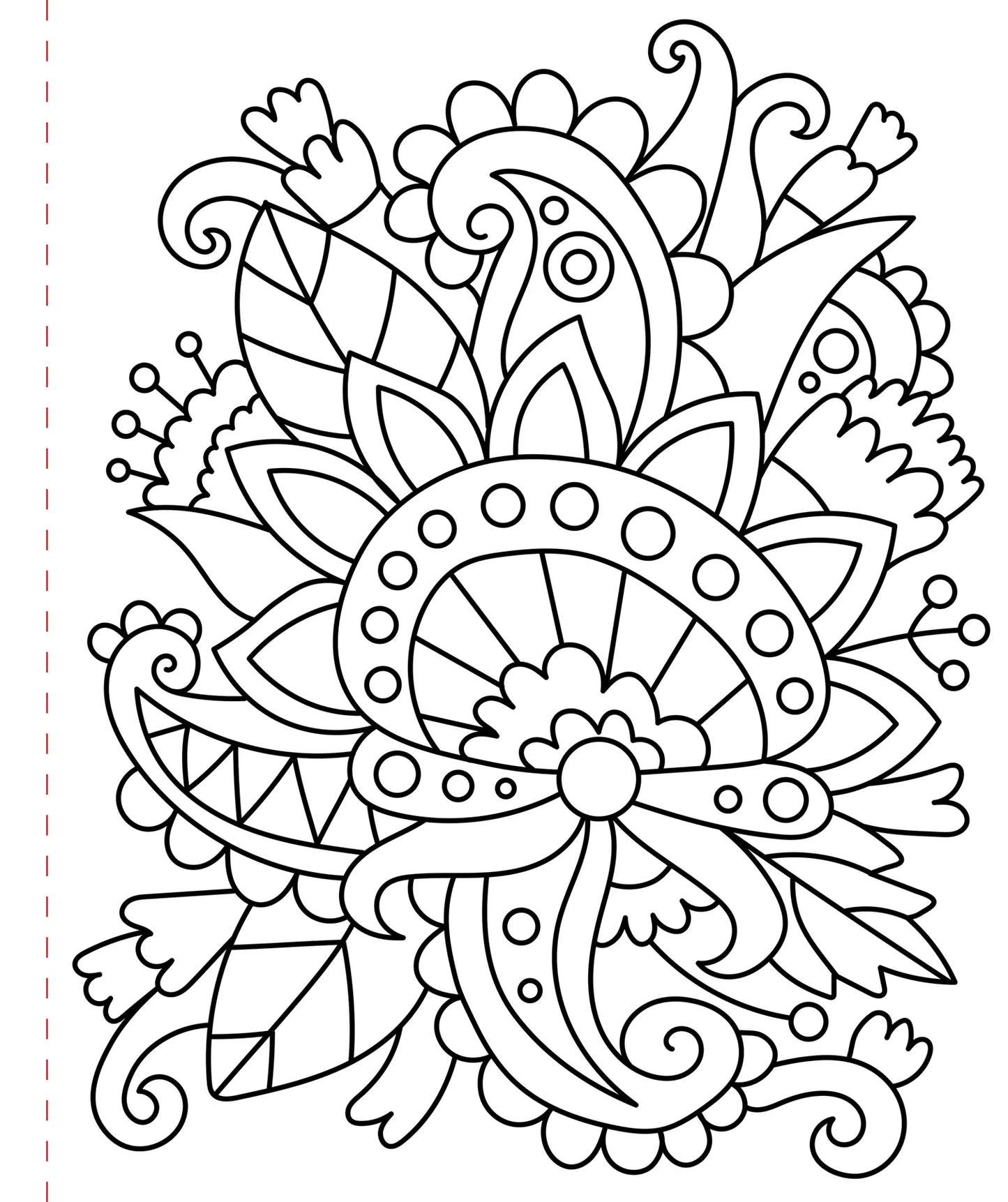 Large Print Coloring Book - Stress-Relief