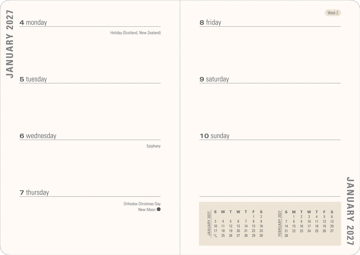 2027 Aspen Forest Weekly Planner
