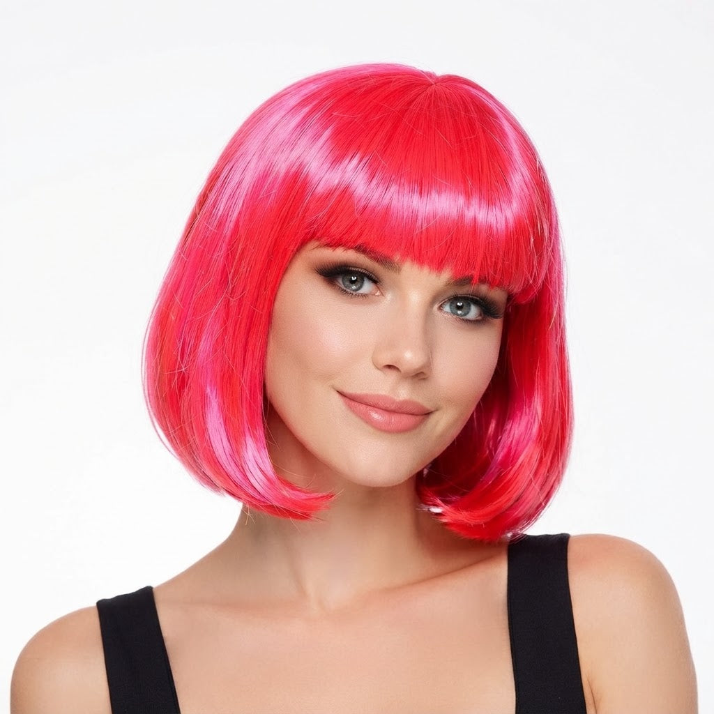 Bob Wig Hot Pink