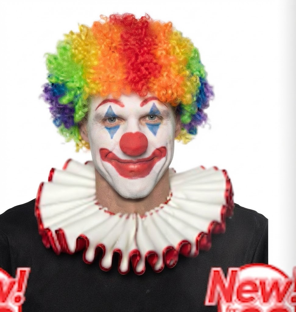 Rainbow Clown Afro-Short