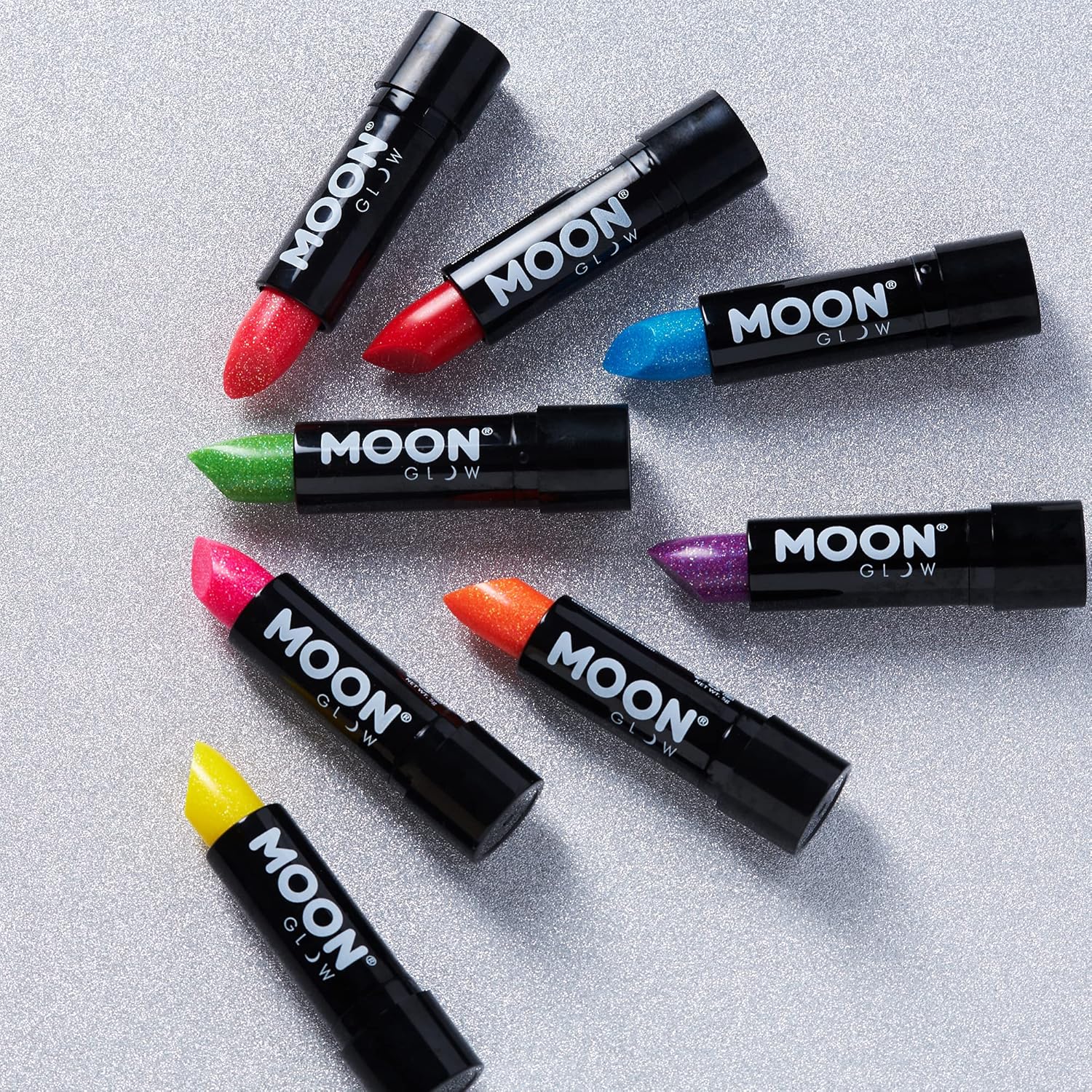 Neon UV Glitter Lipstick,5g Orange