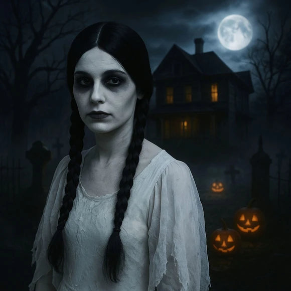 Goth Girl Braided Pigtail Wig