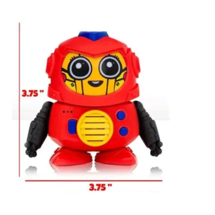 Tok Tok 3 Voice Robot Interactive Toy with Different Faces and Sounds in Red