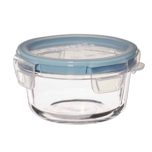 2 Cup Round Food Storage with/Locking Lid Clear