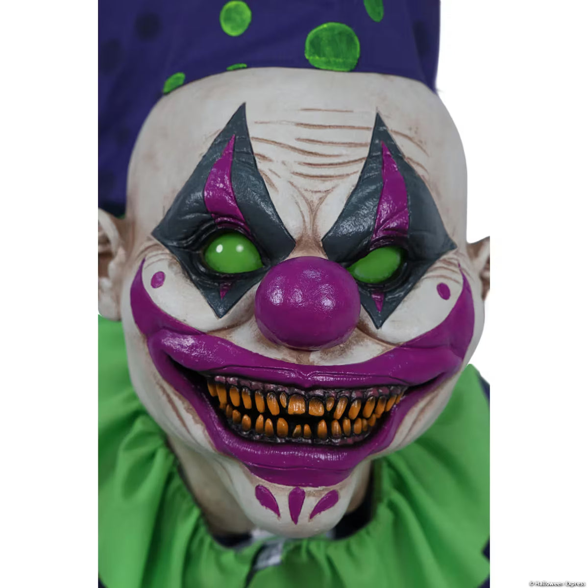 5 FT Animated Light-Up Upside-Down Clown with Jack-O'-Lantern Halloween Decoration
