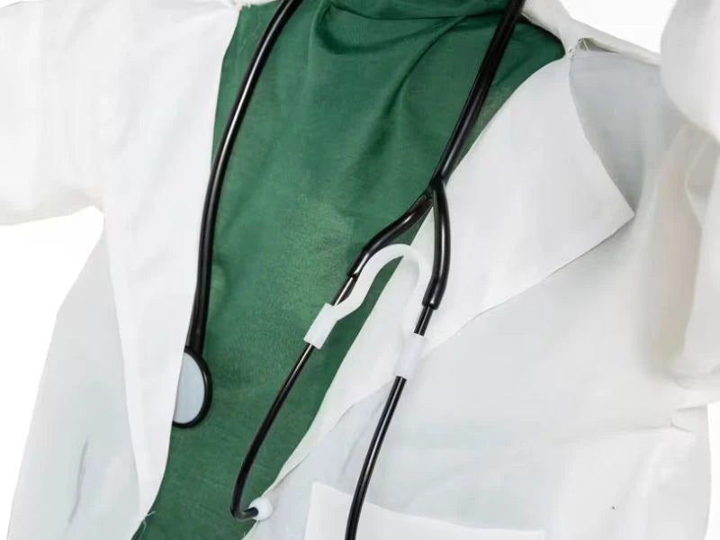 6 FT Life-Size Animated Light-Up Shaking Talking Doctor Standing Halloween Decoration