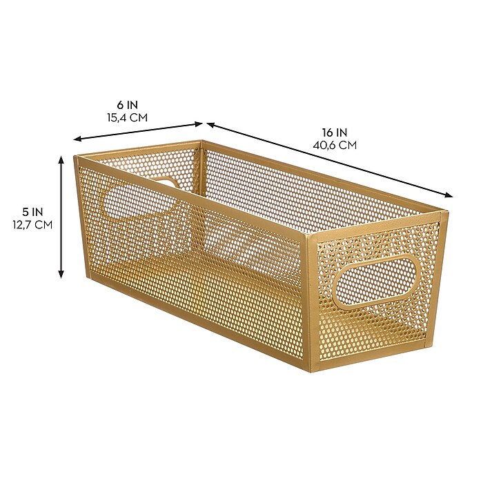 16 x 6 x 5  Bin  Brass