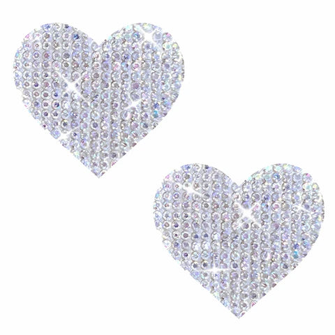 Razzle Dazzle Crystal Jewel Sparkle I Heart U Nipple Cover Pasties
