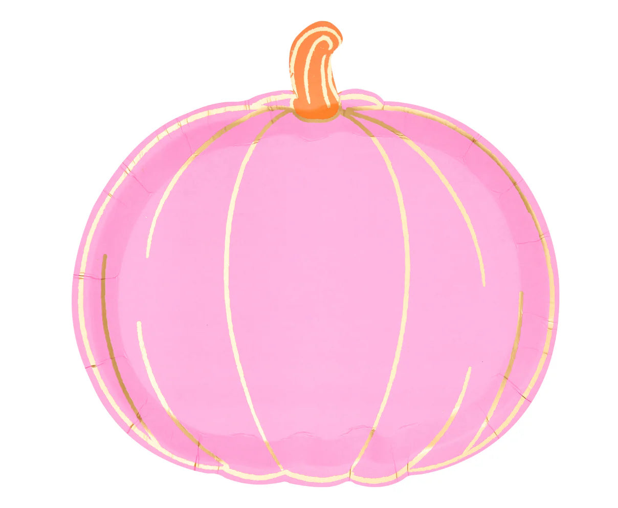 Boo Bold  Die Cut Salad Plate 9" - Assorted Pumpkins
