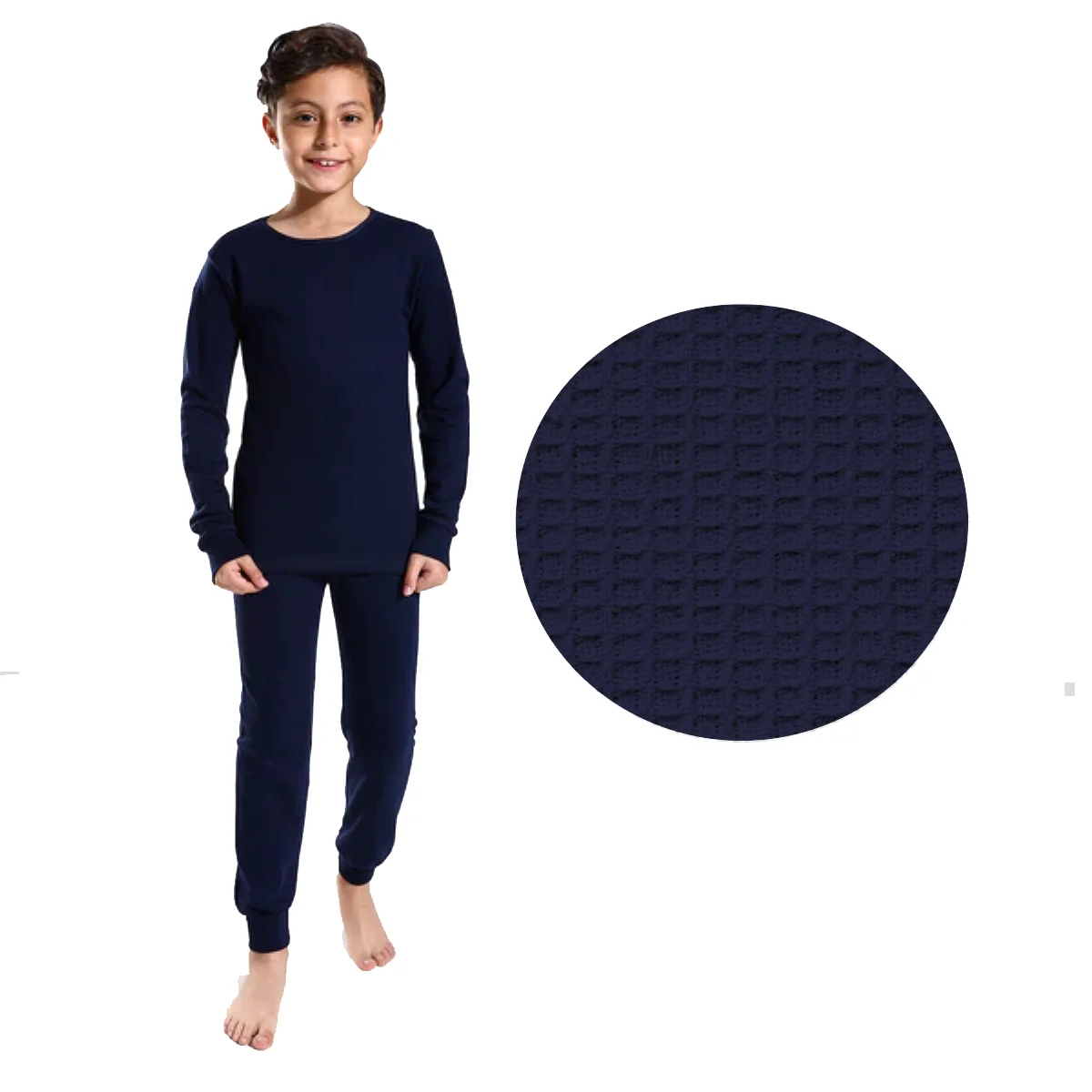 2 Set Boys Thermal Navy
