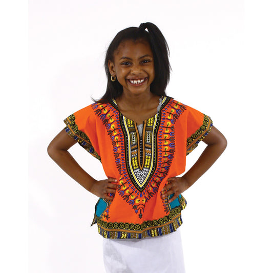 Children's Traditional Dashiki Orange