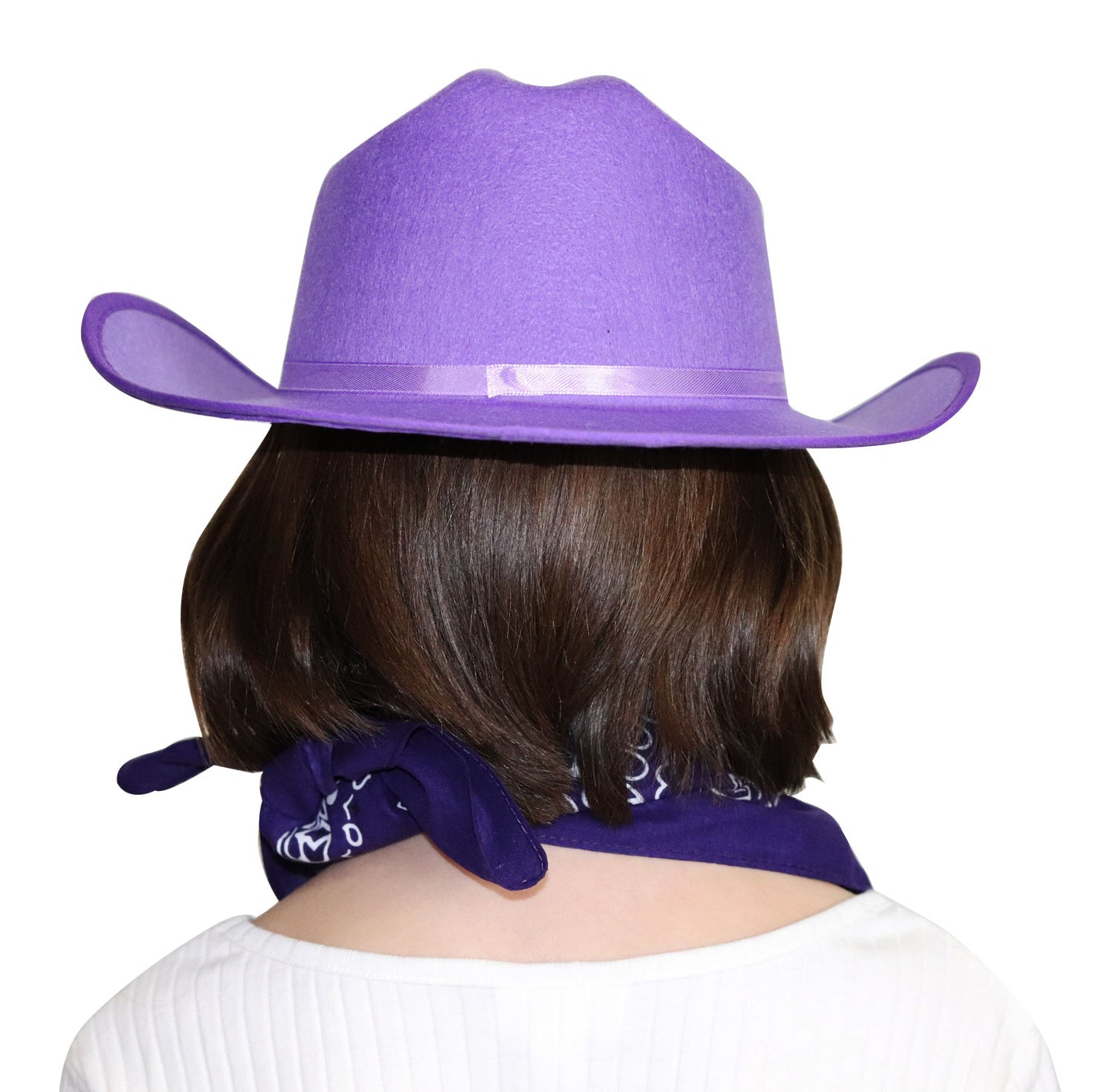 Jr. Cowboy Hat (Purple) with Bandanna