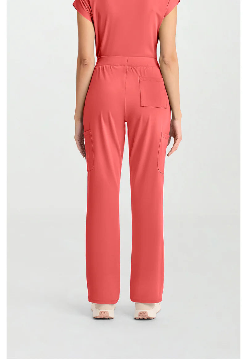 Pantalón Quirúrgico de Pierna Recta Coral Vivo