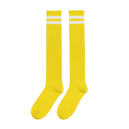 Yellow Knee High Striped Socks