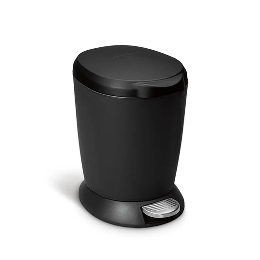 THE ORIGINAL 6L Round Plastic Step Can Black