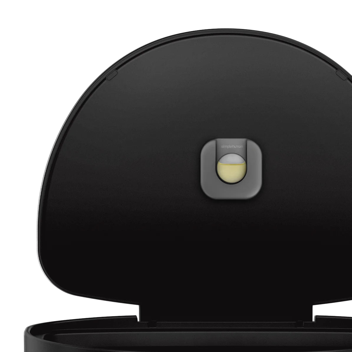 45L Semi-Round Step Can Matte Black