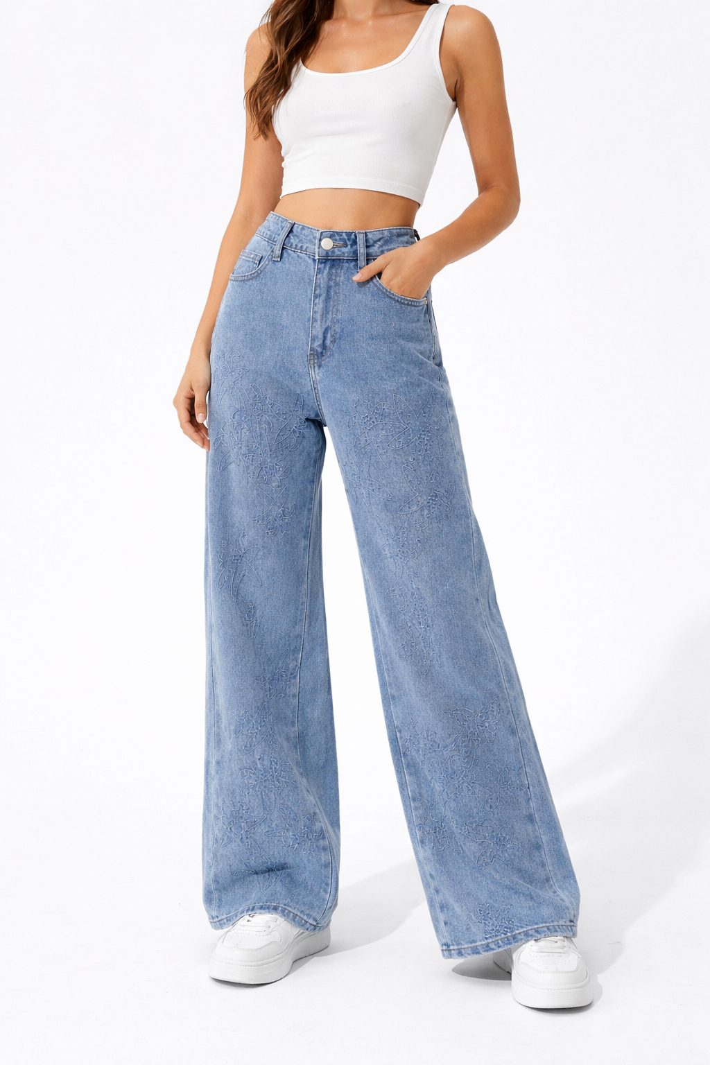 Pantalon Blue Jeans Flores