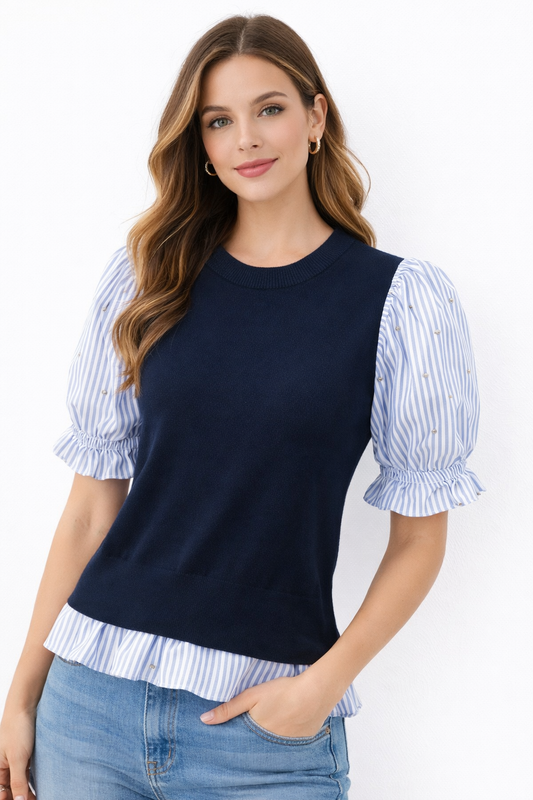 Pullover Nanette Navy  - Nanette