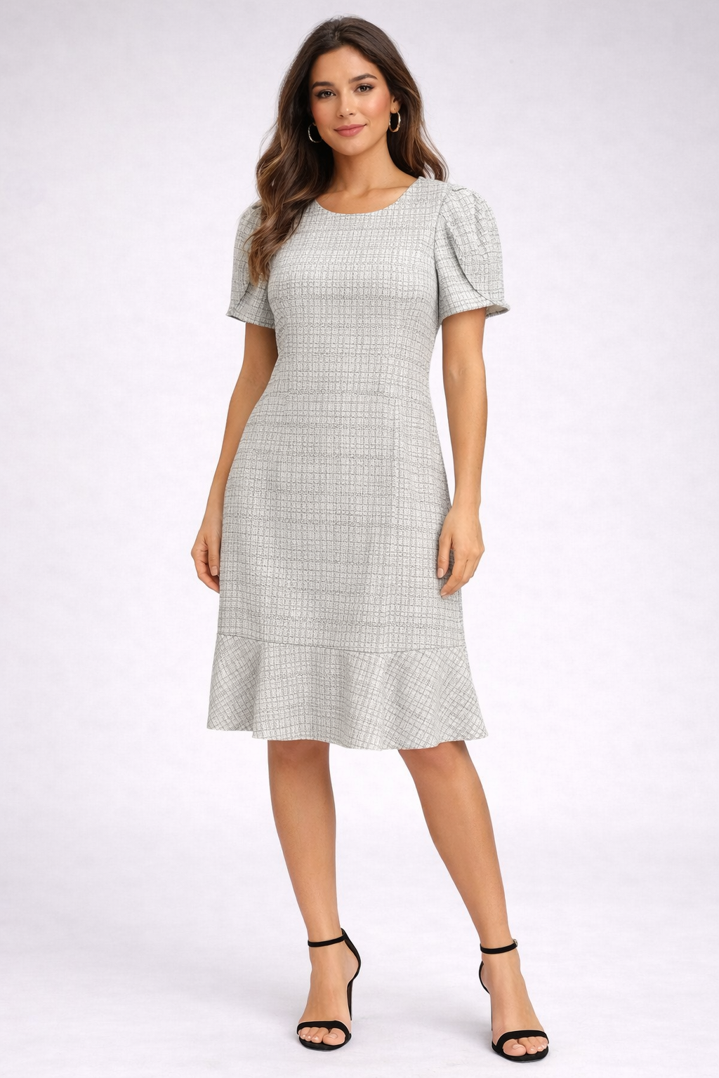 Dress Short Cream/Black/Silver- Shelby and Palmer
