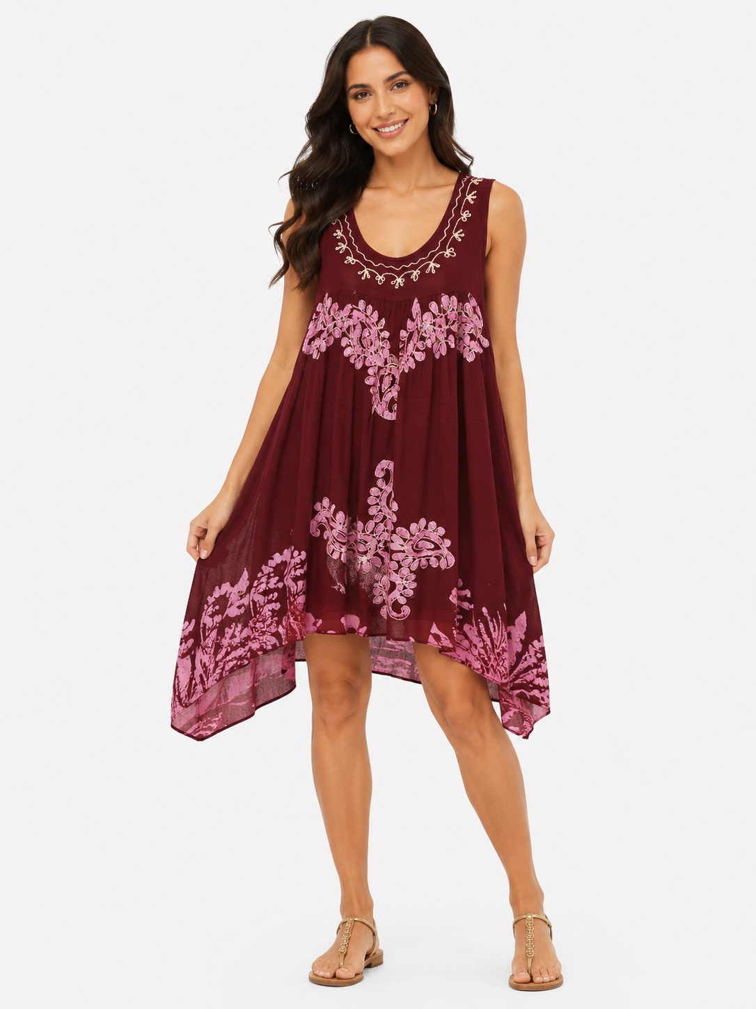 Tunic Short Black-Turquoise  Print - Etnia Negra